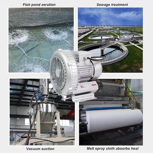High Pressure Vortex Blower - 0.16HP to 2.01HP Regenerative Blower & Industrial Vacuum Pump for Fish Ponds & Aquariums - Single Phase High-Efficiency Air Pump in Saudi Arabia
