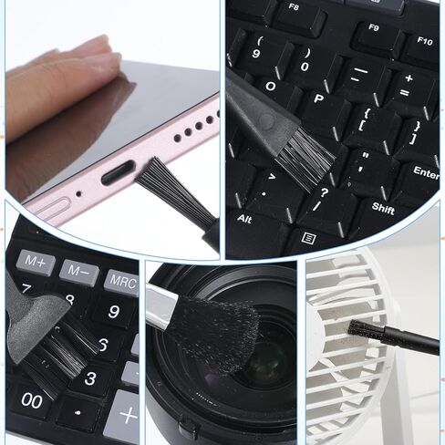 Mini Keyboard Brush, 5 Pcs PP Handle Nylon Anti-Static Keyboard Cleaning Brushes Kit Portable Dusting Brushes for Keyboards Car Interior Motherboard Camera Small Electronics Cleaning in Saudi Arabia