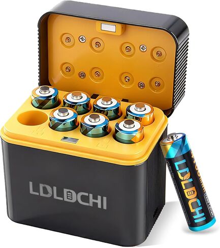 4100mWh Rechargeable AA Lithium Batteries with Charger, 8 Pack 1.5V Double A Battery, Long Lasting 1500 Cycles Lithium ion AA Size Battery with Charging Storage Box for Blink Outdoor Xbox in Saudi Arabia