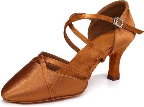 HROYL Women Closed Toe Ballroom Dance Shoes Standard Practice Performence Latin Salsa Dance Shoes,Model 933 in Saudi Arabia