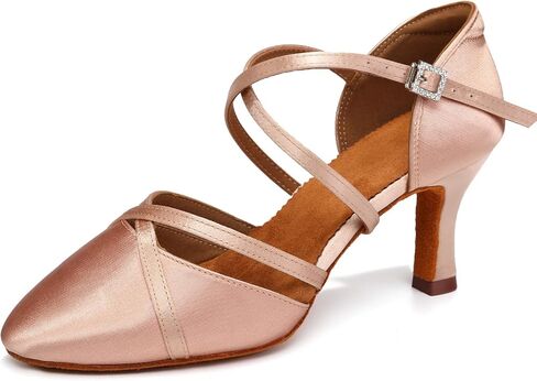 HROYL Women Closed Toe Ballroom Dance Shoes Standard Practice Performence Latin Salsa Dance Shoes,Model 933 in Saudi Arabia