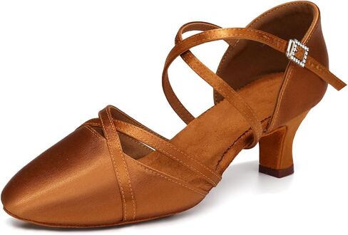 HROYL Women Closed Toe Ballroom Dance Shoes Standard Practice Performence Latin Salsa Dance Shoes,Model 933 in Saudi Arabia