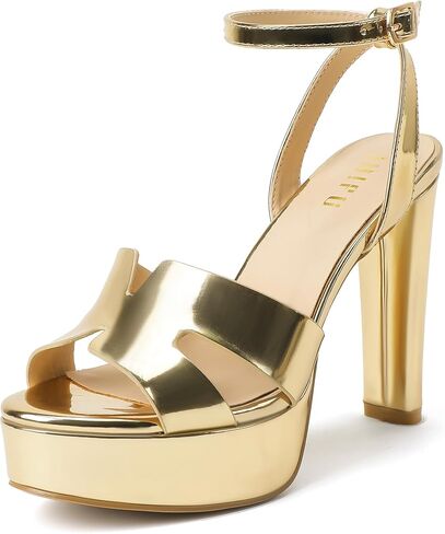 IDIFU IN4 Platform Heels for Women High Chunky Block Heeled Sandals Open Toe Dress Shoes Prom Party Evening Wedding Sexy Ankle Strap Thick Heels in Saudi Arabia
