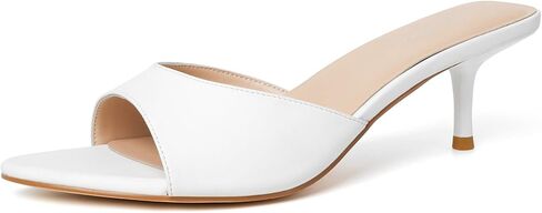 Mostrin Kitten Heels for Women Pointed Toe Vintage Mules Heels Sexy Slip on Stiletto Backless Sandals for Party Wedding Daily in Saudi Arabia