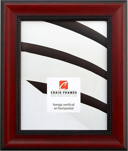 Craig Frames 11x14 Picture Frame – Vintage Gold Bamboo Style, Wood Frame with Glass, Backing, and Hanging Hardware, Decorative Wall Display for Photos or Art in Kuwait