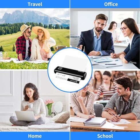 Rongta Portable Printers Wireless for Travel,Thermal Inkless Printer for School/Office/Home Use(Black)+3Roll 8.5"x11" US Letter Thermal Paper in Saudi Arabia
