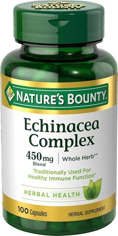 مجمع Echinacea بواسطة Nature's Bounty ، مكملات العشبية ، يدعم صحة المناعة ، 450 ملغ ، 100 كبسولة in Saudi Arabia