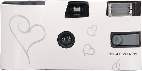 كاميرا فيلم مع بطارية 900 مللي أمبير في الساعة، إعداد يدوي كامل للاستخدام مرة واحدة، مصراع فلاش، 16 قطعة من الأفلام الملونة مقاس 35 مم، جودة صورة قديمة - تبعث على الحنين، فيلم مدمج مريح، مثالية لـ in Kuwait