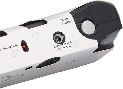 كاميرا فيلم مع بطارية 900 مللي أمبير في الساعة، إعداد يدوي كامل للاستخدام مرة واحدة، مصراع فلاش، 16 قطعة من الأفلام الملونة مقاس 35 مم، جودة صورة قديمة - تبعث على الحنين، فيلم مدمج مريح، مثالية لـ in Kuwait