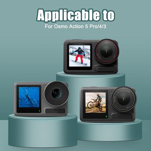 لبطارية Osmo Action 5 Pro 4 3 ومحور شاحن سريع ثلاثي القنوات متوافق مع كاميرا DJI Osmo Action 5 Pro 4 3، مع كابل من النوع C ومؤشر LED (3 عبوات 2100 مللي أمبير في الساعة) in Kuwait