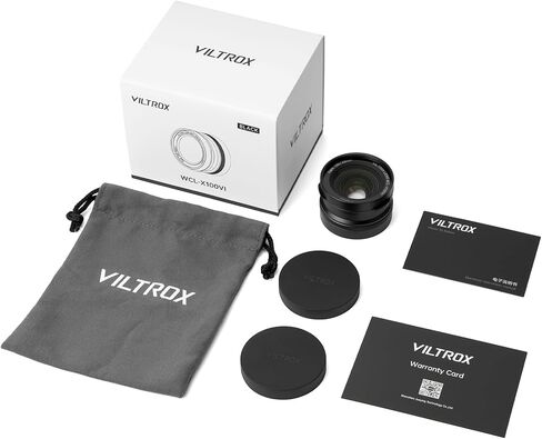 عدسة تحويل واسعة VILTROX WCL-X100 VI، عدسة التعرف التلقائي بزاوية واسعة 0.8X لكاميرا Fujifilm X100VI X100V X100F، أسود in Kuwait