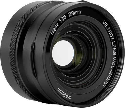 عدسة تحويل واسعة VILTROX WCL-X100 VI، عدسة التعرف التلقائي بزاوية واسعة 0.8X لكاميرا Fujifilm X100VI X100V X100F، أسود in Kuwait