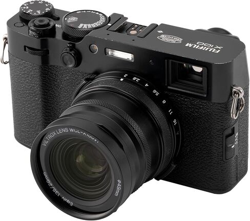 عدسة تحويل واسعة VILTROX WCL-X100 VI، عدسة التعرف التلقائي بزاوية واسعة 0.8X لكاميرا Fujifilm X100VI X100V X100F، أسود in Kuwait