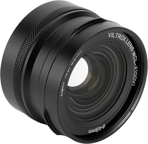 عدسة تحويل واسعة VILTROX WCL-X100 VI، عدسة التعرف التلقائي بزاوية واسعة 0.8X لكاميرا Fujifilm X100VI X100V X100F، أسود in Kuwait