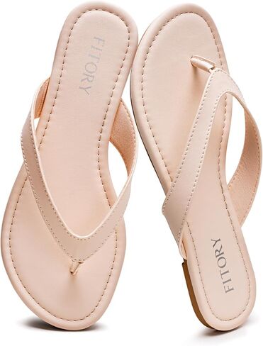 FITORY Women's Casual Flip Flops,Comfortable Thong Walking Slide,Summer Beach Flat Sandals for Indoor and Outdoor Size 6-11 in Kuwait