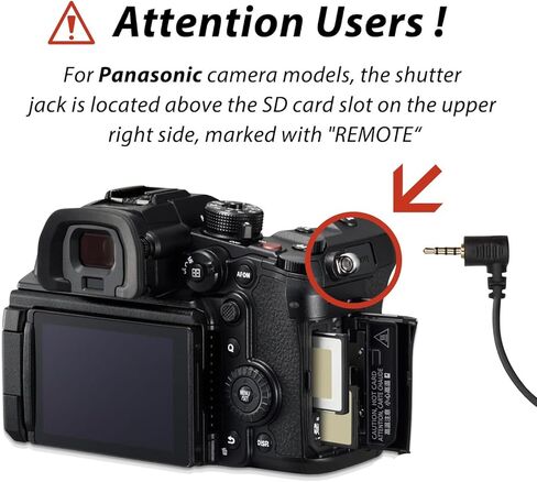 كابل تحرير مصراع الكاميرا RSS-P لباناسونيك GH5S، GH5، G9، متوافق مع مثبت DJI Ronin، جهاز التحكم عن بعد TRRS 2.5 مم للصور والفيديو in Kuwait
