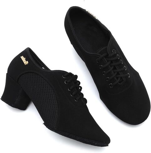 SIANINA Ballroom Dance Shoes Women, Non-Slip 2" High Heel Ballroom Salsa Tango Teaching Practice Professional Performance Lation Dance Shoes Leather Sole, Mesh Upper in Saudi Arabia
