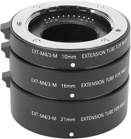 Auto Macro Extension Tube for Panasonic for Olympus M4/3 GF5 GF6 G7 G9 GM5 GX1 GX7 G3 E-P5 E-PM E-M1 E-M5 E-M10 II III Excellent in Saudi Arabia