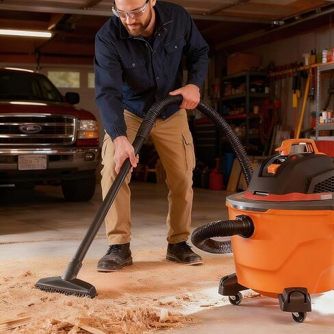 استبدال فلتر VF4000 لمرشحات Ridgid Shop Vac سعة 5-20 جالونًا، ومكنسة كهربائية هاسكي سعة 6-9 جالون، و3 عبوات من مرشحات الفراغ مع 6 عبوات من الإسفنج وفرشاة تنظيف واحدة in Kuwait