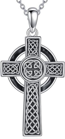 Cross Necklace Sterling Silver Viking Pendant Cross Jewelry Gifts for Women Men in Saudi Arabia