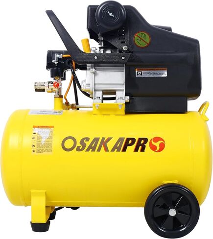 ضاغط هواء محمول بقوة 4.5 حصان سعة 13 جالونًا، خزان أفقي مشحم بالزيت بقوة 115 رطل لكل بوصة مربعة، هادئ للغاية مع عجلات لاستخدام المقاولين ومحلات الأعمال الخشبية وصيانة السيارات in Kuwait