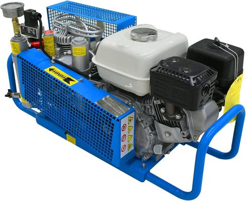 ضاغط هواء TUXING 4500Psi Pcp، محرك بنزين ضاغط غوص عالي الضغط 300 بار، إصدار إيقاف التشغيل اليدوي، للتنفس والغطس والرياضات المائية وكرة الطلاء باللون الأزرق in Kuwait