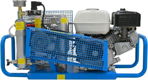 ضاغط هواء TUXING 4500Psi Pcp، محرك بنزين ضاغط غوص عالي الضغط 300 بار، إصدار إيقاف التشغيل اليدوي، للتنفس والغطس والرياضات المائية وكرة الطلاء باللون الأزرق in Kuwait