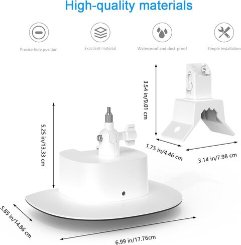 Waterproof Outdoor Sun Rain Shade Shield Cover with Adjustable Corner Mount Bracket for eufy Security 4G LTE Cam S330 Camera,ABS Material All-Round Camera Protective Case (Corner Mount Bracket) in Saudi Arabia