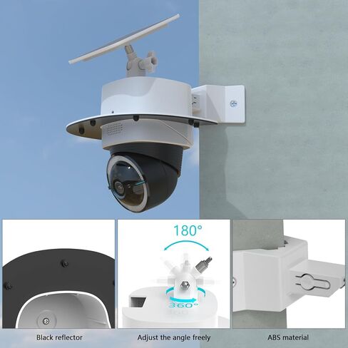 Waterproof Outdoor Sun Rain Shade Shield Cover with Adjustable Corner Mount Bracket for eufy Security 4G LTE Cam S330 Camera,ABS Material All-Round Camera Protective Case (Corner Mount Bracket) in Saudi Arabia