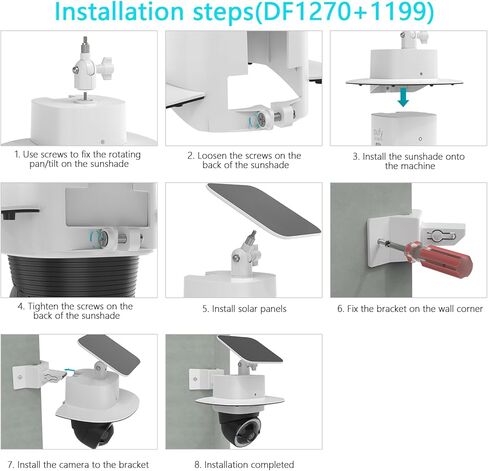 Waterproof Outdoor Sun Rain Shade Shield Cover with Adjustable Corner Mount Bracket for eufy Security 4G LTE Cam S330 Camera,ABS Material All-Round Camera Protective Case (Corner Mount Bracket) in Saudi Arabia