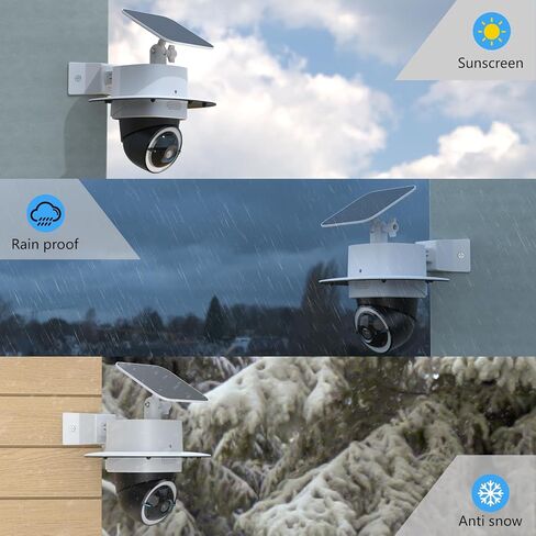 Waterproof Outdoor Sun Rain Shade Shield Cover with Adjustable Corner Mount Bracket for eufy Security 4G LTE Cam S330 Camera,ABS Material All-Round Camera Protective Case (Corner Mount Bracket) in Saudi Arabia
