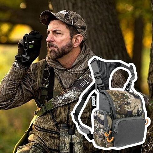 Breathable Binocular Harness, Adjustable Chest Pack with Multi-Pocket Waterproof for Hunting Men Women in Saudi Arabia
