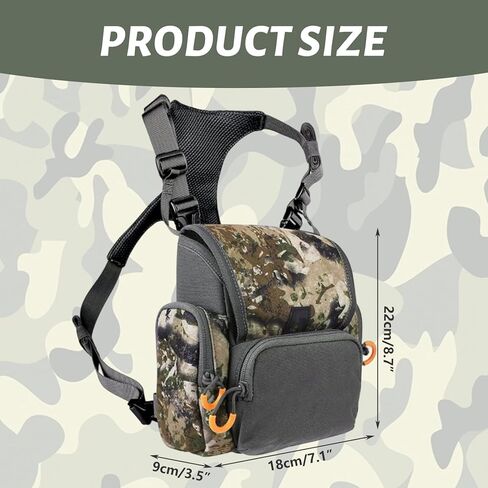 Breathable Binocular Harness, Adjustable Chest Pack with Multi-Pocket Waterproof for Hunting Men Women in Saudi Arabia