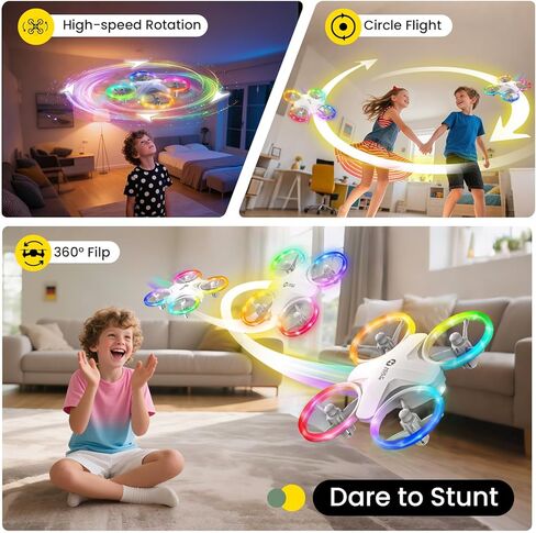 Holy Stone HS180 LED Mini Drone for Kids Beginners, RC Quadcopter with 3 Batteries 21 Min Flight, Easy to Fly, One Key Start, Altitude Hold, 3D Flips, Circle Fly, Headless Mode, Great Gift Toy Drone in Saudi Arabia