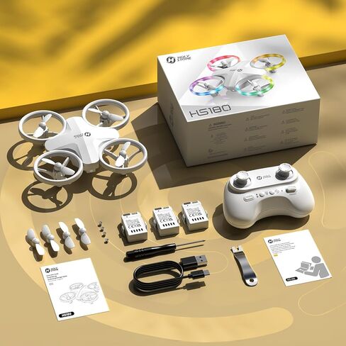 Holy Stone HS180 LED Mini Drone for Kids Beginners, RC Quadcopter with 3 Batteries 21 Min Flight, Easy to Fly, One Key Start, Altitude Hold, 3D Flips, Circle Fly, Headless Mode, Great Gift Toy Drone in Saudi Arabia