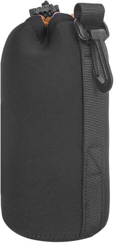 1Pc Thickened and fleece-lined camera lens bag, suitable for protecting telephoto lenses, includes a shoulder strap and hook for easy carrying. in Saudi Arabia