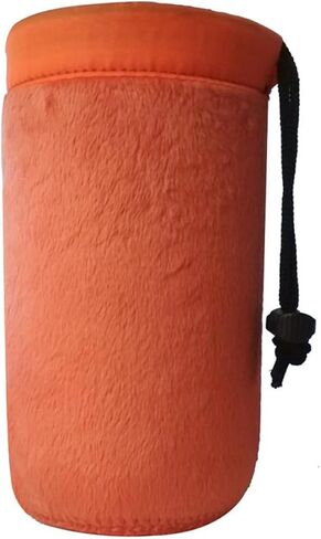 1Pc Thickened and fleece-lined camera lens bag, suitable for protecting telephoto lenses, includes a shoulder strap and hook for easy carrying. in Saudi Arabia