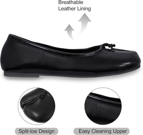 TENGTA Tabi Ballet Flats Women Wide Width Split Toe Low Heel Flats Shoes Japanese Tabis Shoe for School, Office & Casual in Saudi Arabia