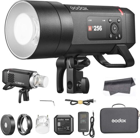 Godox AD400 Pro II AD400Pro II فلاش ستروب خارجي، 400 وات 2.4 جيجا TTL GN72 HSS 1/8000s، 0.01s-1s إعادة التدوير، وضع التجميد 1/27770s، 30W LED ضوء ثنائي اللون 2800K-6000K، 10 خطوات طاقة، ضوء أحادي للتصوير الفوتوغرافي in Saudi Arabia