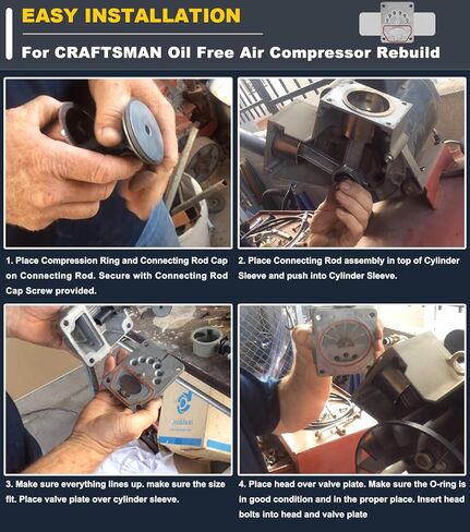 ZAC0032 طقم لوحة صمام الضاغط لكابل بورتر الحرفي DeVilbiss DeWalt Black & Decker مضخات خالية من الزيت ضواغط الهواء | استبدل ZAC0032 Z-AC-0032 in Kuwait