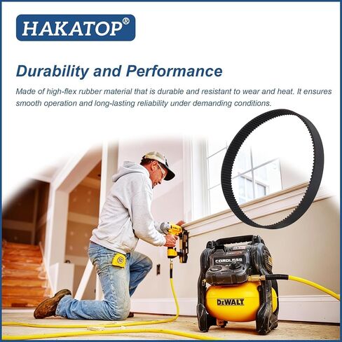 HAKATOP AC-0815 Air Compressor Belt 2-Pack Timing Belt Replacement for Dewalt Porter Cable Craftsman Oil-Free Air Compressors Fits CAC-1311 CAC-1342 in Kuwait