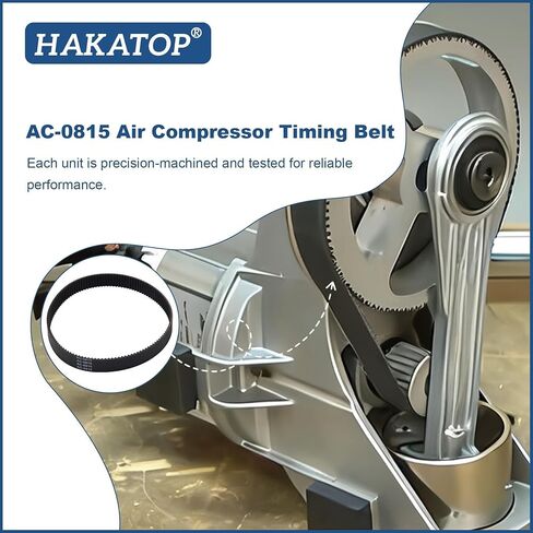 HAKATOP AC-0815 Air Compressor Belt 2-Pack Timing Belt Replacement for Dewalt Porter Cable Craftsman Oil-Free Air Compressors Fits CAC-1311 CAC-1342 in Kuwait