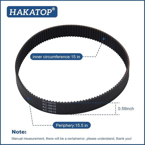 HAKATOP AC-0815 Air Compressor Belt 2-Pack Timing Belt Replacement for Dewalt Porter Cable Craftsman Oil-Free Air Compressors Fits CAC-1311 CAC-1342 in Kuwait