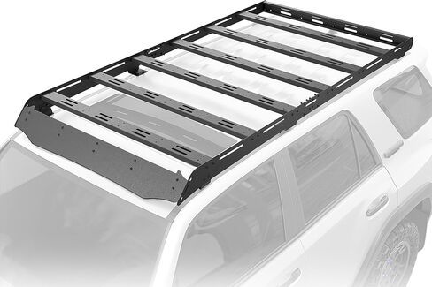 سلة شحن سقف شاقة السقف 55''x41 '' مع شبكات البضائع و 2 PCS قضبان LED LED ، وحامل تخزين الأمتعة على السطح ، و CAR Top Cargo Carrier ، و 150 رطلاً سعة لسيارة شاحنة سيارة الدفع الرباعي in Kuwait