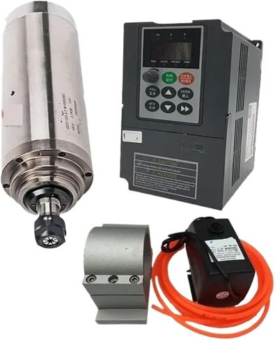 380 فولت 3.7Kw 3700 واط 100 مللي متر المغزل المحرك ER20 + 4kw العاكس VFD + 75 واط عدة ضخ المياه 24000 دورة في الدقيقة in Saudi Arabia