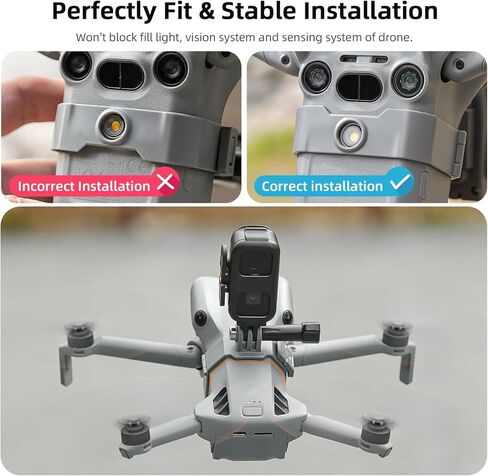 حامل كاميرا BTG DJI Mini 5 Pro بدون طيار لـ DJI OSMO 360 Nano Action 5 Pro 4 3/Pocket 3 2 /Insta360 Go Ultra 3S/ONE X5 X4/ONE R/Night Light Sport Camera Mount in Saudi Arabia
