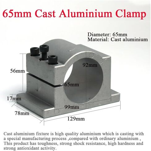 1.5KW 65MM ER11 spindle motor 24000rpm 220v AC 4 bearings + 65mm fixture in Saudi Arabia