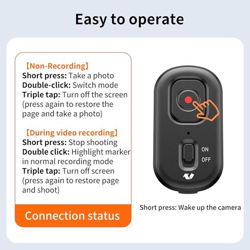 جهاز تحكم عن بعد بلوتوث VRIG متوافق مع Insta360 X5/X4 Air/G03S/Ace Pro2/Ace Pro/GO3S-ملحقات الحركة الذكية in Saudi Arabia