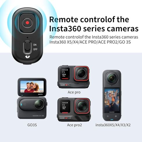 جهاز تحكم عن بعد بلوتوث VRIG متوافق مع Insta360 X5/X4 Air/G03S/Ace Pro2/Ace Pro/GO3S-ملحقات الحركة الذكية in Saudi Arabia