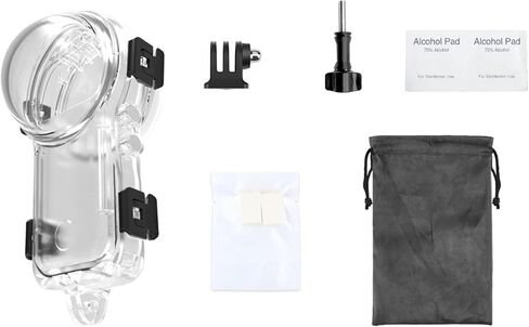 قضية غوص غير مرئية 60 م/196 قدمًا لـ Insta360 x5 تحت الماء مقاوم للماء قذيفة الإسكان لـ Insta 360 X5 Action Camera Cover Association لغوص التزلج على التزلج على الأمواج in Kuwait